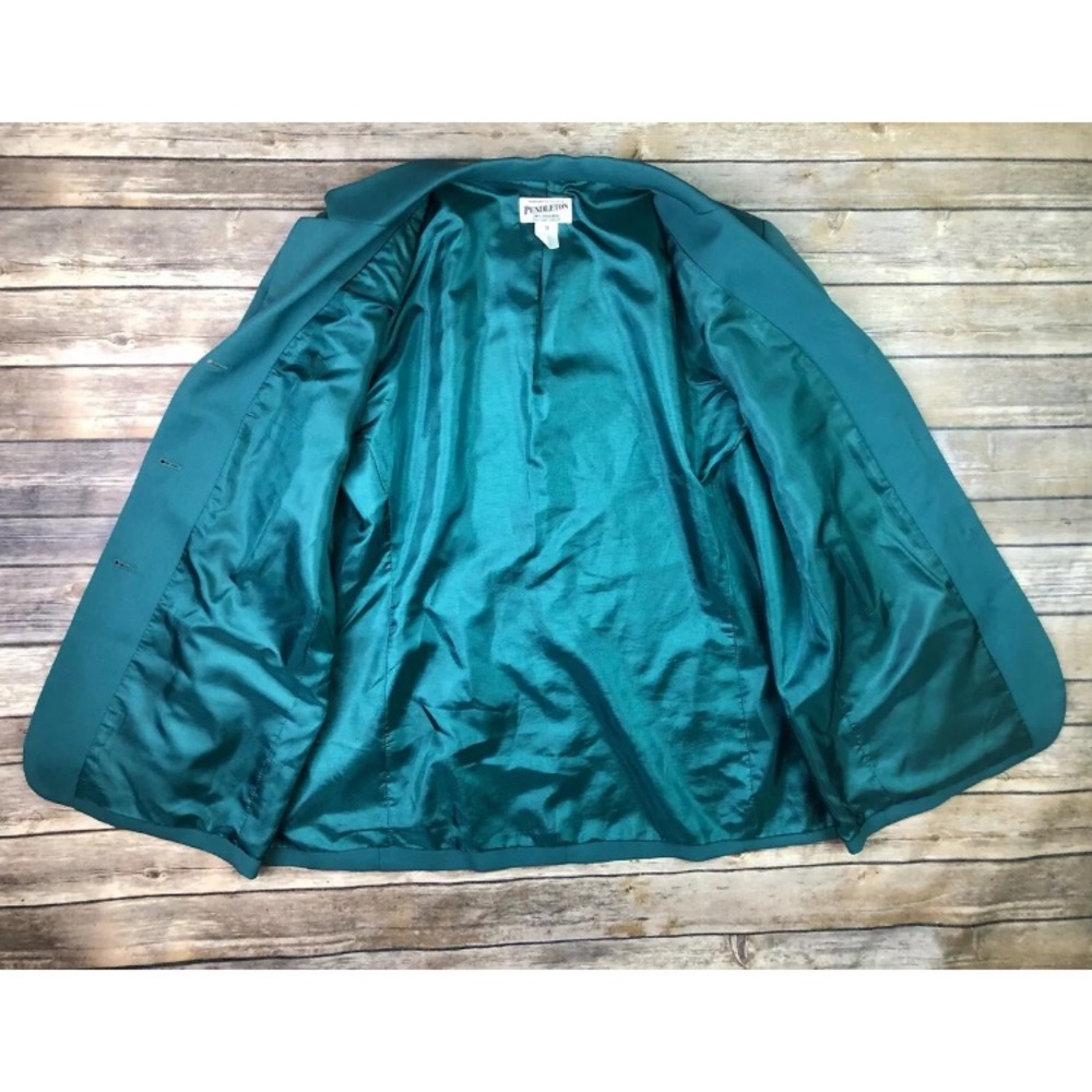 Pendleton Virgin Wool Three Button Blazer Jacket - image 8